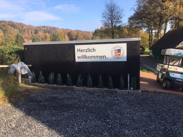 Neues Begrüßungsschild am Parkplatz “Ibbenbüren”